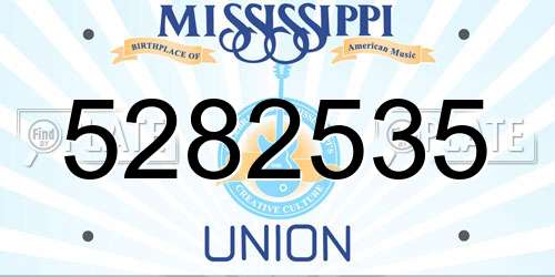 5282535 Mississippi License Plate