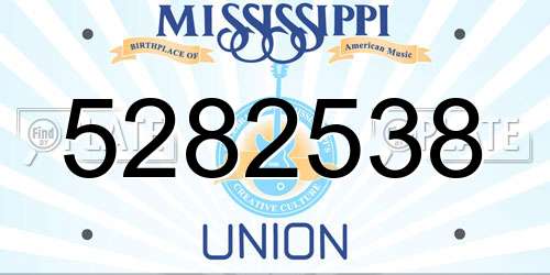 5282538 Mississippi License Plate