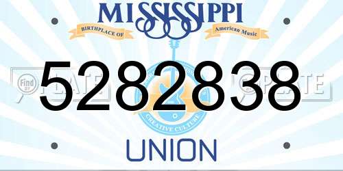 5282838 Mississippi License Plate