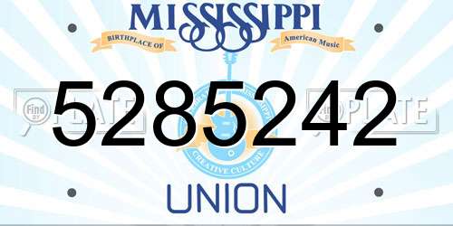 5285242 Mississippi License Plate