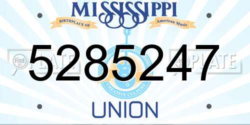 5285247 Mississippi License Plate