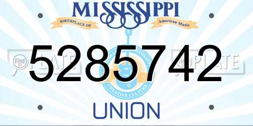 5285742 Mississippi License Plate