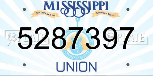 5287397 Mississippi License Plate