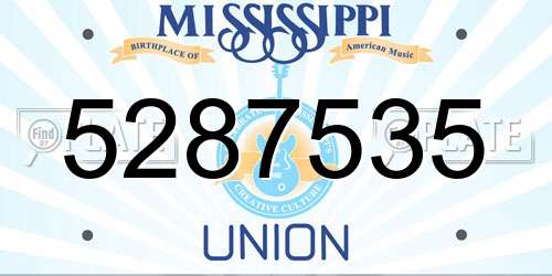 5287535 Mississippi License Plate