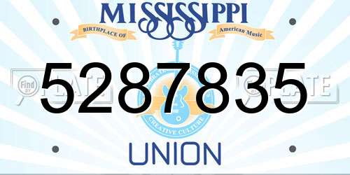 5287835 Mississippi License Plate