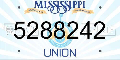5288242 Mississippi License Plate