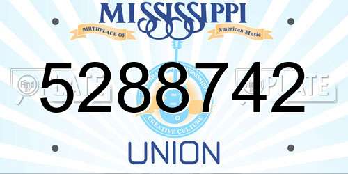 5288742 Mississippi License Plate