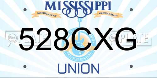 528CXG Mississippi License Plate
