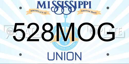 528MOG Mississippi License Plate