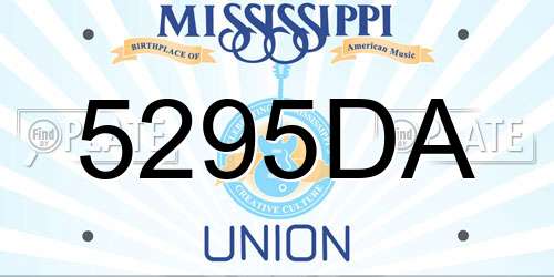 5295DA Mississippi License Plate