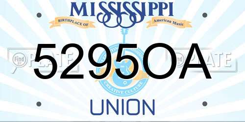5295OA Mississippi License Plate