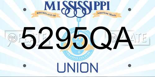 5295QA Mississippi License Plate