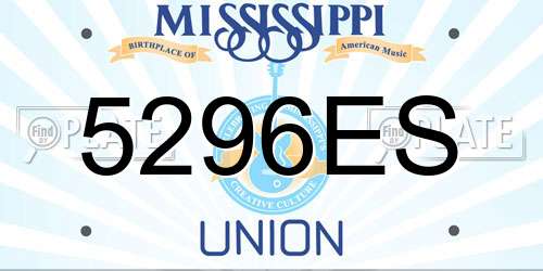 5296ES Mississippi License Plate