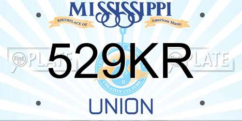 529KR Mississippi License Plate