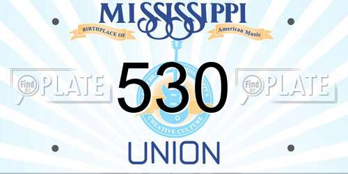 530 Mississippi License Plate
