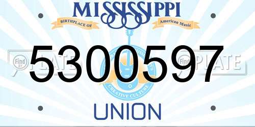 5300597 Mississippi License Plate