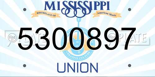 5300897 Mississippi License Plate