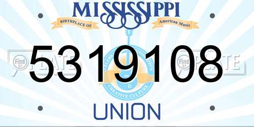 5319108 Mississippi License Plate