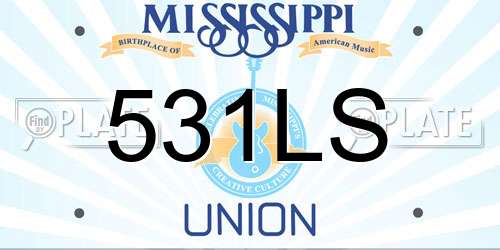 531LS Mississippi License Plate