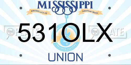 531OLX Mississippi License Plate