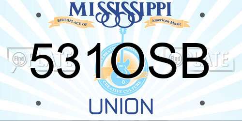 531OSB Mississippi License Plate