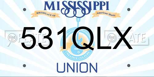 531QLX Mississippi License Plate