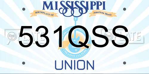 531QSS Mississippi License Plate