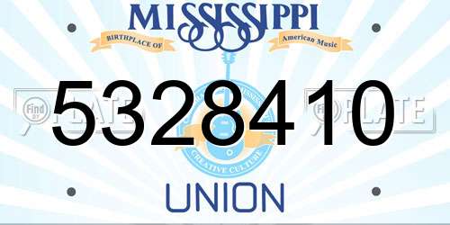 5328410 Mississippi License Plate