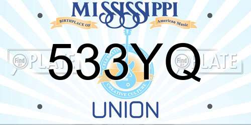533YQ Mississippi License Plate