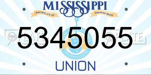 5345055 Mississippi License Plate