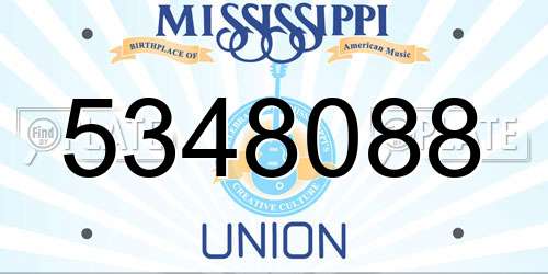 5348088 Mississippi License Plate