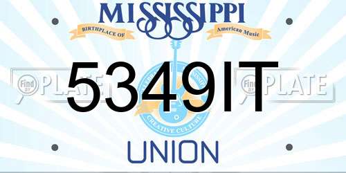 5349IT Mississippi License Plate