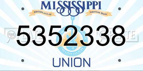 5352338 Mississippi License Plate
