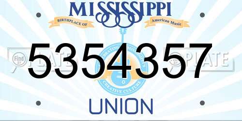 5354357 Mississippi License Plate