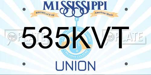 535KVT Mississippi License Plate