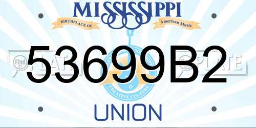 53699B2 Mississippi License Plate