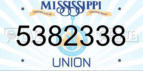 5382338 Mississippi License Plate