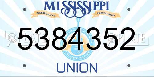 5384352 Mississippi License Plate