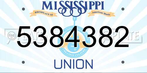 5384382 Mississippi License Plate