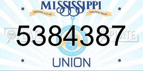 5384387 Mississippi License Plate