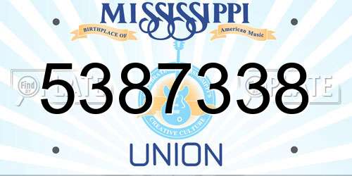 5387338 Mississippi License Plate