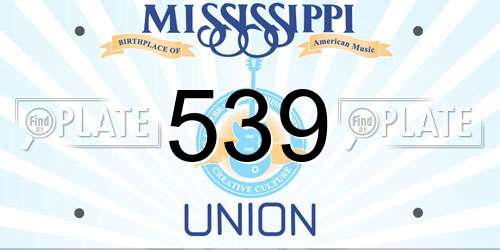 539 Mississippi License Plate