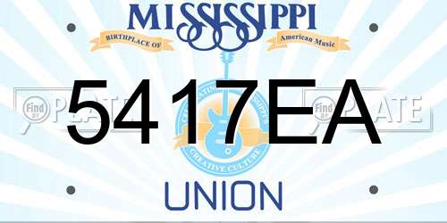 5417EA Mississippi License Plate