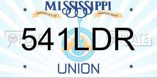 541LDR Mississippi License Plate