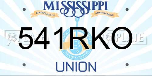 541RKO Mississippi License Plate