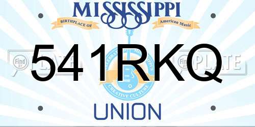 541RKQ Mississippi License Plate