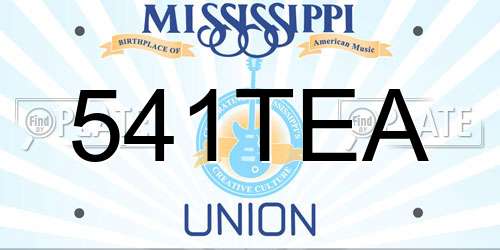 541TEA Mississippi License Plate