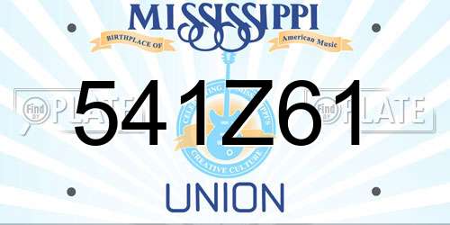 541Z61 Mississippi License Plate