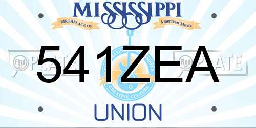 541ZEA Mississippi License Plate