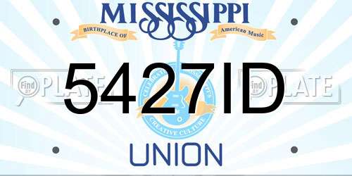 5427ID Mississippi License Plate
